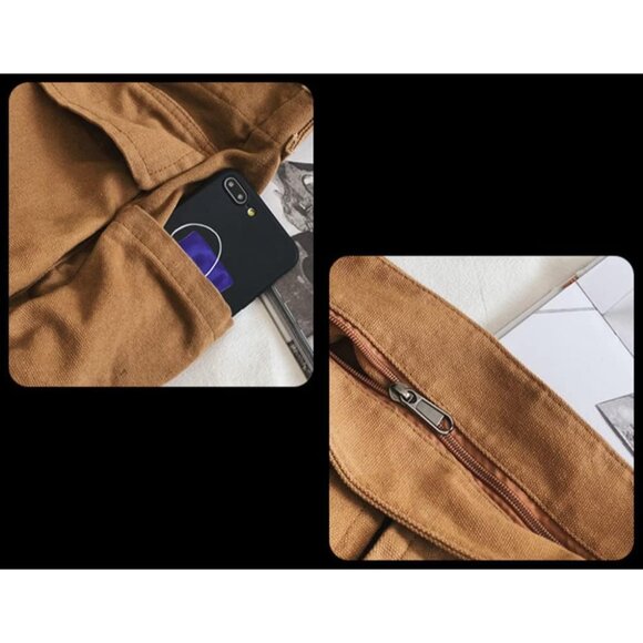 Canvas Crossbody Bag for Women Large Messenger Bags Travel Shoulder Bag Multi-po - Picture 5 of 7